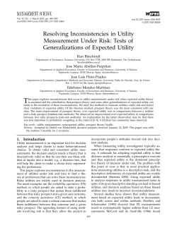 Resolving Inconsistencies in Utility