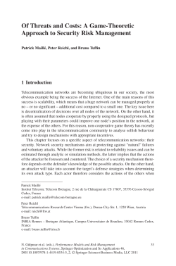 Of Threats and Costs: A Game-Theoretic Approach to