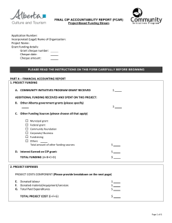 final cip accountability report (fcar)