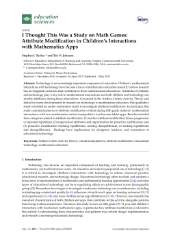 I Thought This Was a Study on Math Games: Attribute