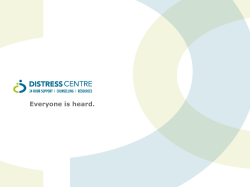 Distress Centre Services Presentation Data for Good Jan