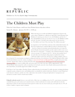 The Children Must Play