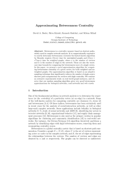 Approximating Betweenness Centrality