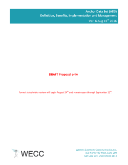 Anchor Data Set (ADS) Definition, Benefits, Implementation and