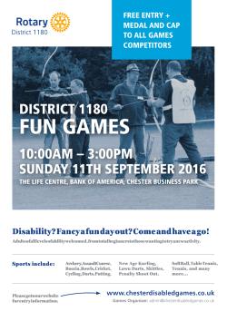 fun games - Chester Disabled Games