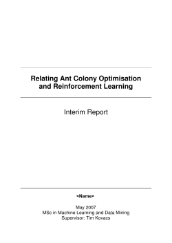 Relating Ant Colony Optimisation and Reinforcement Learning