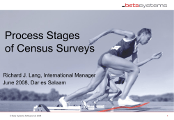 Process Stages of Census Surveys