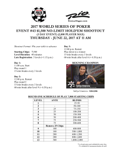 2017 world series of poker
