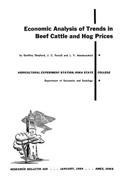 Economic Analysis of Trends in Beef Cattle and Hog Prices