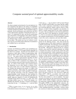 Computer assisted proof of optimal approximability results