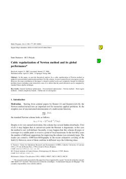Cubic regularization of Newton method and its global performance