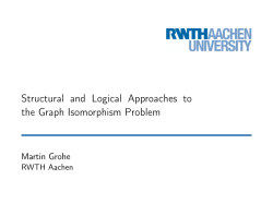 Structural and Logical Approaches to the Graph Isomorphism Problem