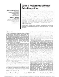 Optimal Product Design Under Price Competition