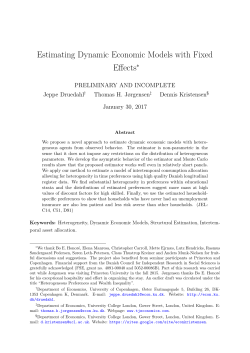 Estimating Dynamic Economic Models with Fixed Effects