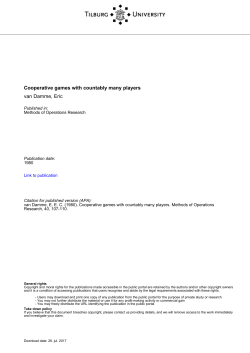 Tilburg University Cooperative games with countably many players