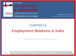 EMPLOYMENT RELATIONS IN INDIA