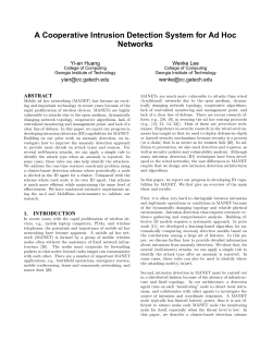 A Cooperative Intrusion Detection System for Ad Hoc Networks