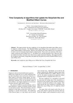 Time Complexity of algorithms that update the Sierpi