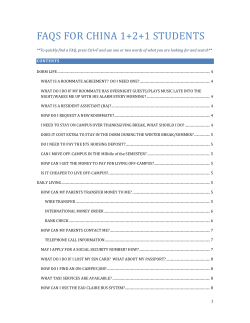 DORM LIFE - University of Wisconsin