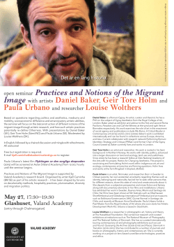 open seminar Practices and Notions of the Migrant Image