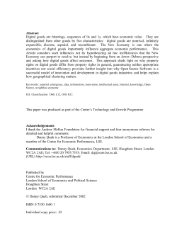 Digital Goods and the New Economy