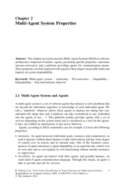Multi-Agent System Properties