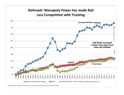 Railroads` Monopoly Power has made Rail Less Competitive with
