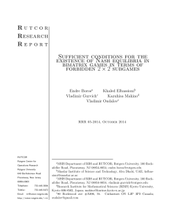 Sufficient Conditions For The Existence of Nash Equilibria