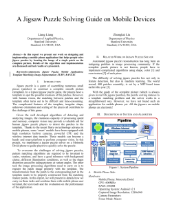 A Jigsaw Puzzle Solving Guide on Mobile Devices