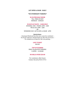 daily *no overnight parking* $2.50 per half hour till time of exit