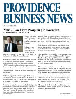 Nimble Law Firms Prospering in Downturn