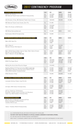 2017 contingency program