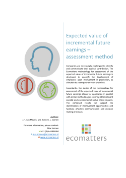 Expected value of incremental future earnings