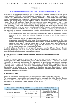 Competitions Played from Different Sets of Tees For