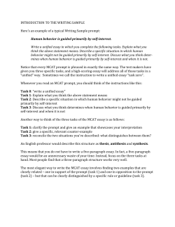 INTRODUCTION TO THE WRITING SAMPLE Here`s an example of