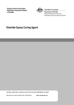 Diamide epoxy curing agent—secondary notification