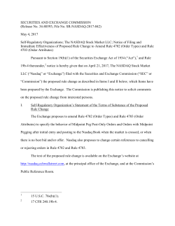 Notice of Filing and Immediate Effectiveness of Proposed Rule