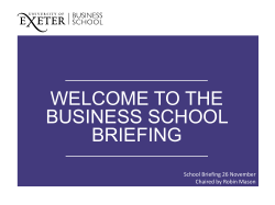 presentation of Business School staff survey results