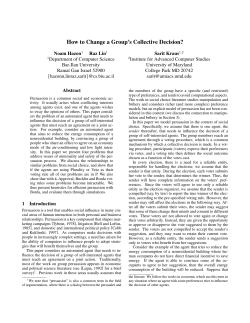 How to Change a Group`s Collective Decision?