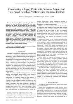 Coordinating a Supply Chain with Customer Returns and Two