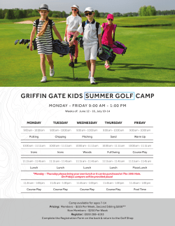 griffin gate kids summer golf camp