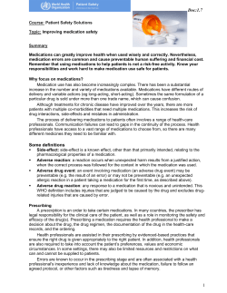 Course: To Err is Human - World Health Organization