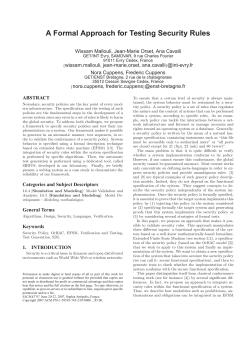 A Formal Approach for Testing Security Rules