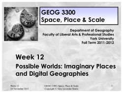 GEOG 3300 Week 12 Possible Worlds lecture slides 2011-2012