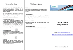 ProjektPortal Quick Guide