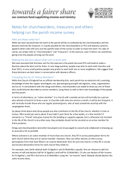Notes for churchwardens, treasurers and others helping run the
