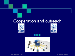 Actions de communication et de coop&eacute;ration