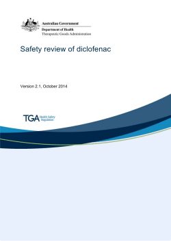 Safety review of diclofenac - Therapeutic Goods Administration (TGA)