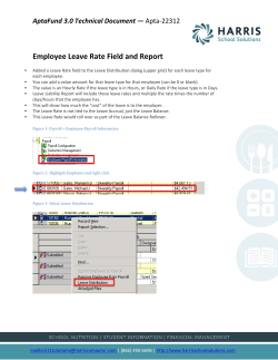 Employee Leave Rate Field and Report