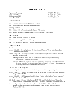 emily a. barman - Boston University